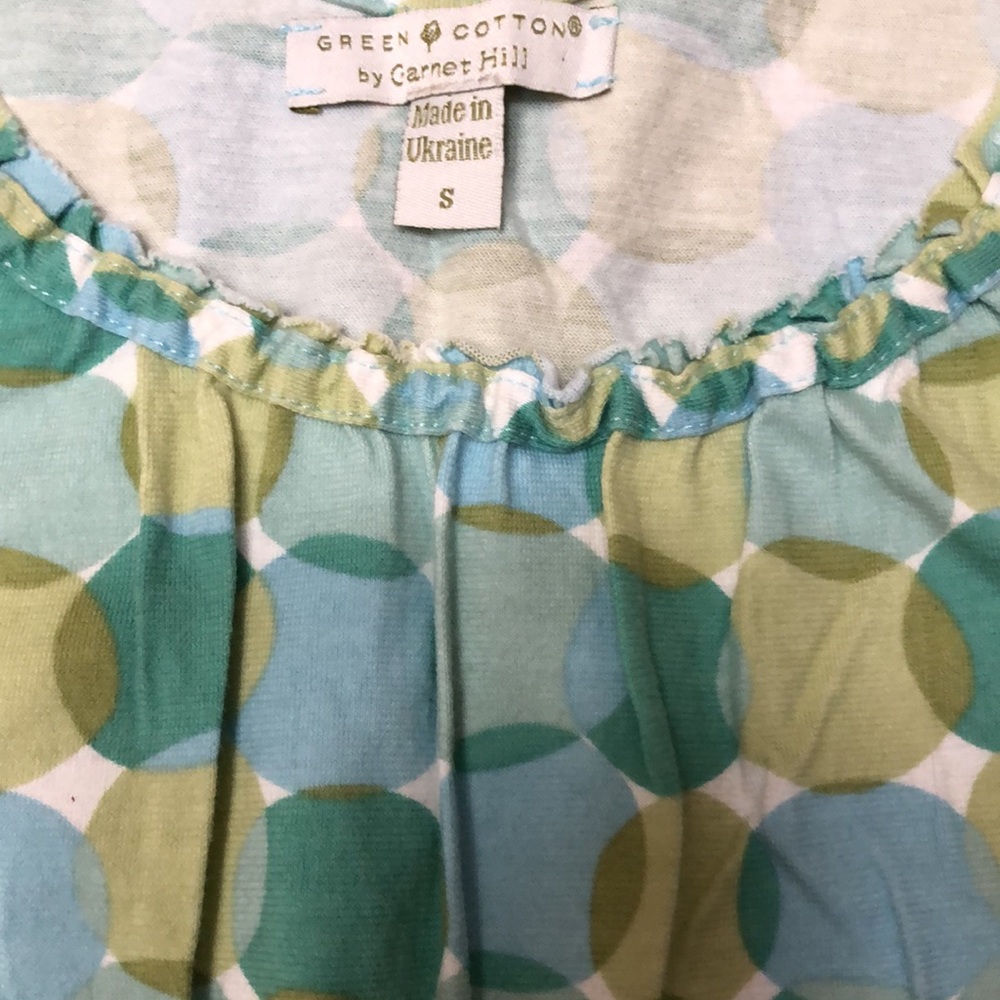 Garnet Hill Green Cotton Pastel Cotton Shift Dress - Picture 4 of 4